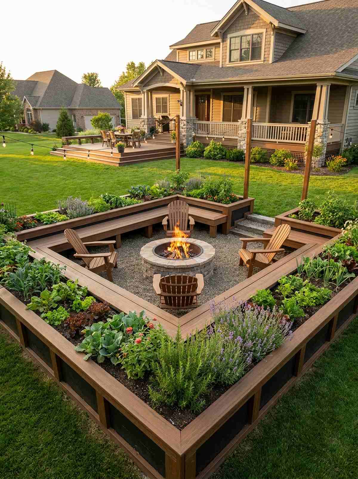 u shaped gathering beds