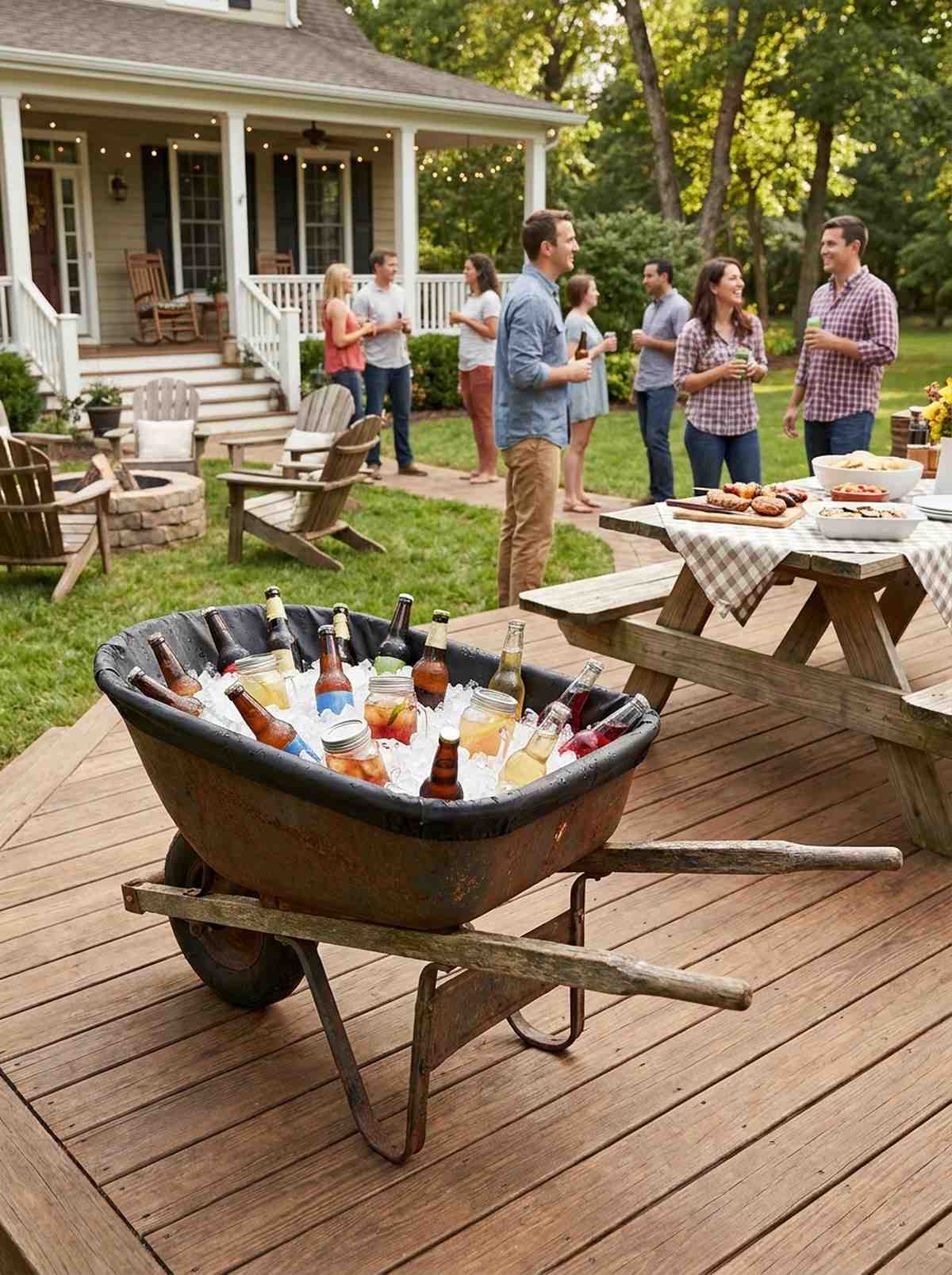 wheelbarrow drink cooler