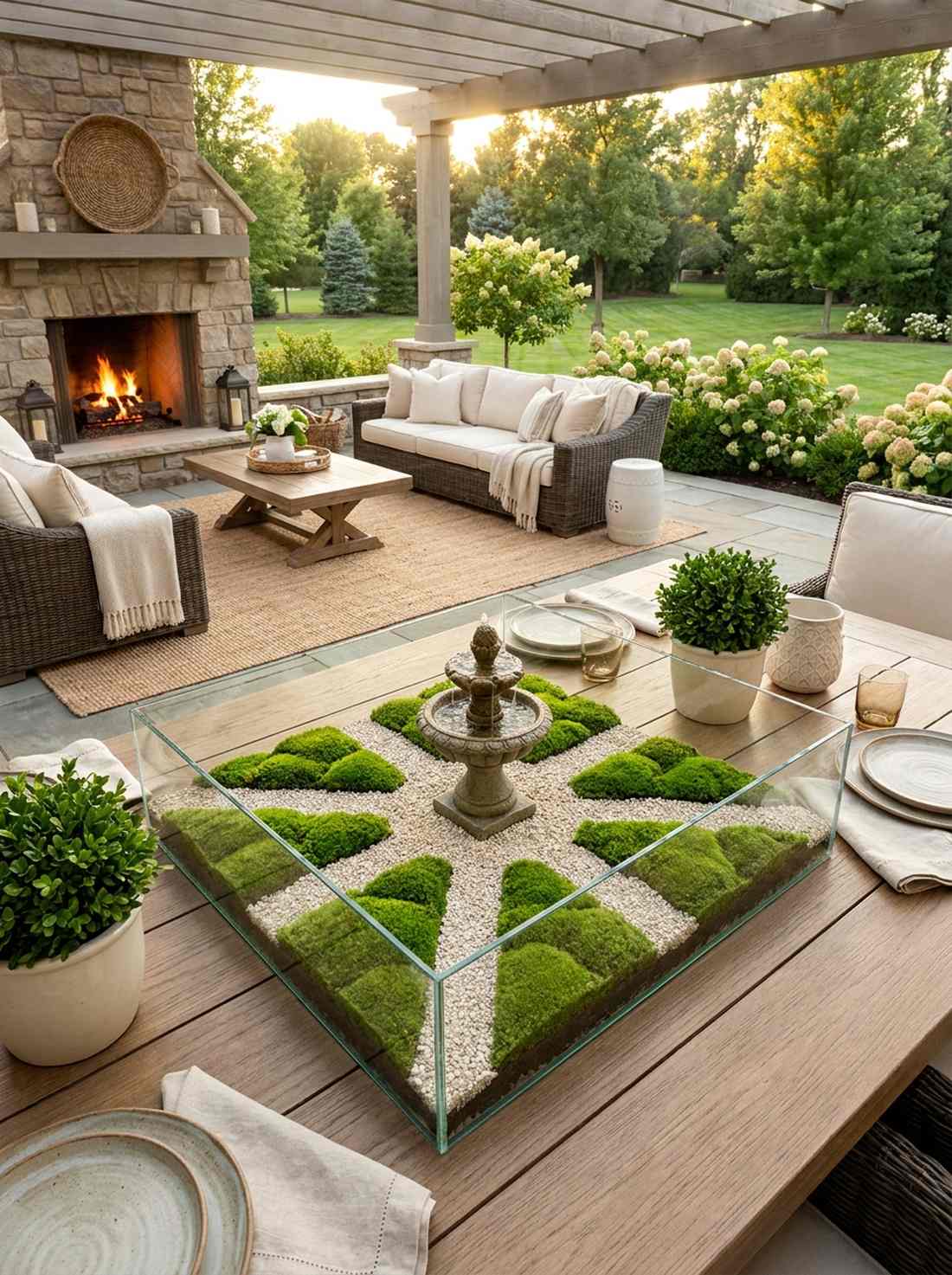 fountain centerpiece plaza