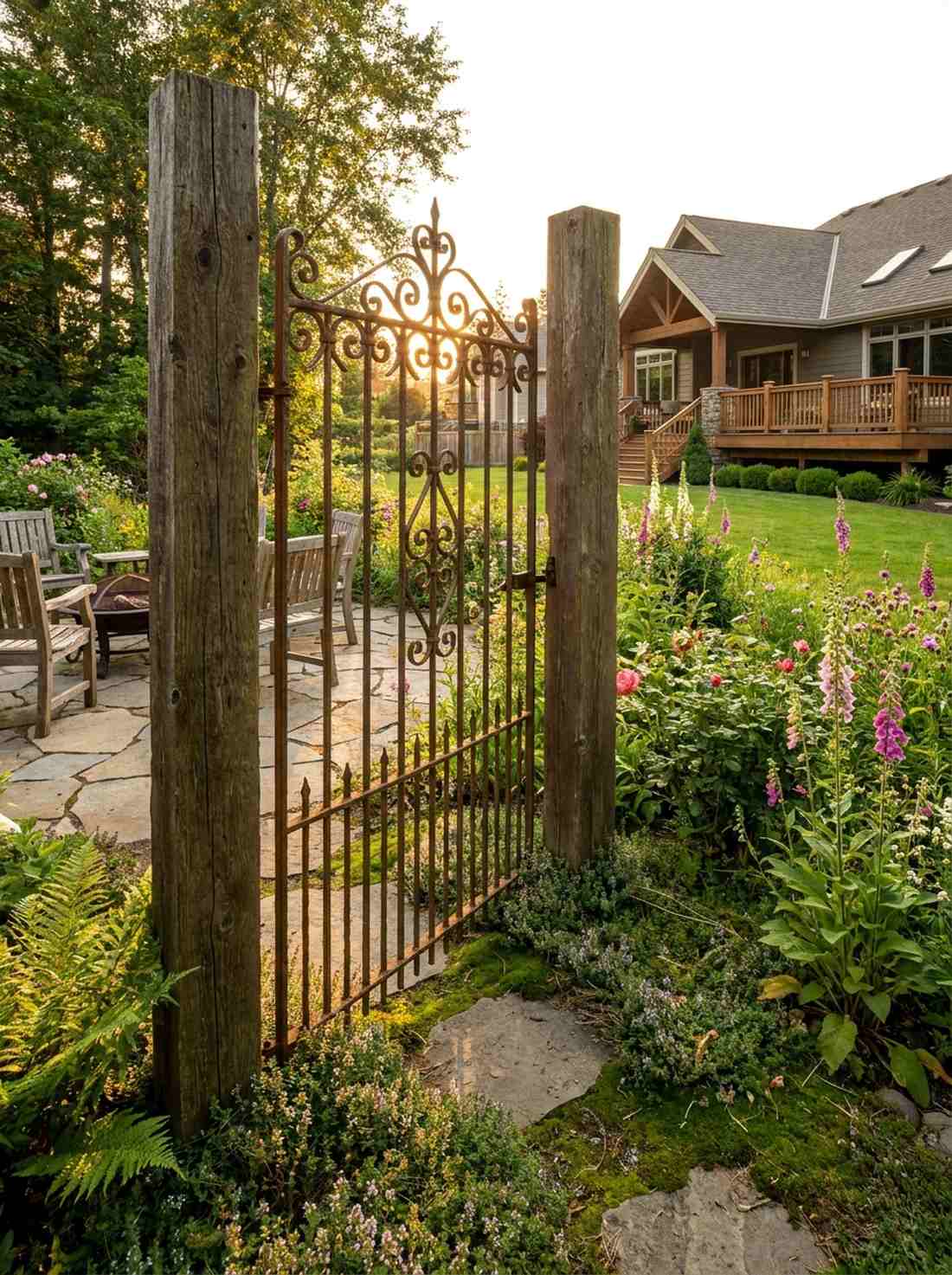 iron gate garden partition