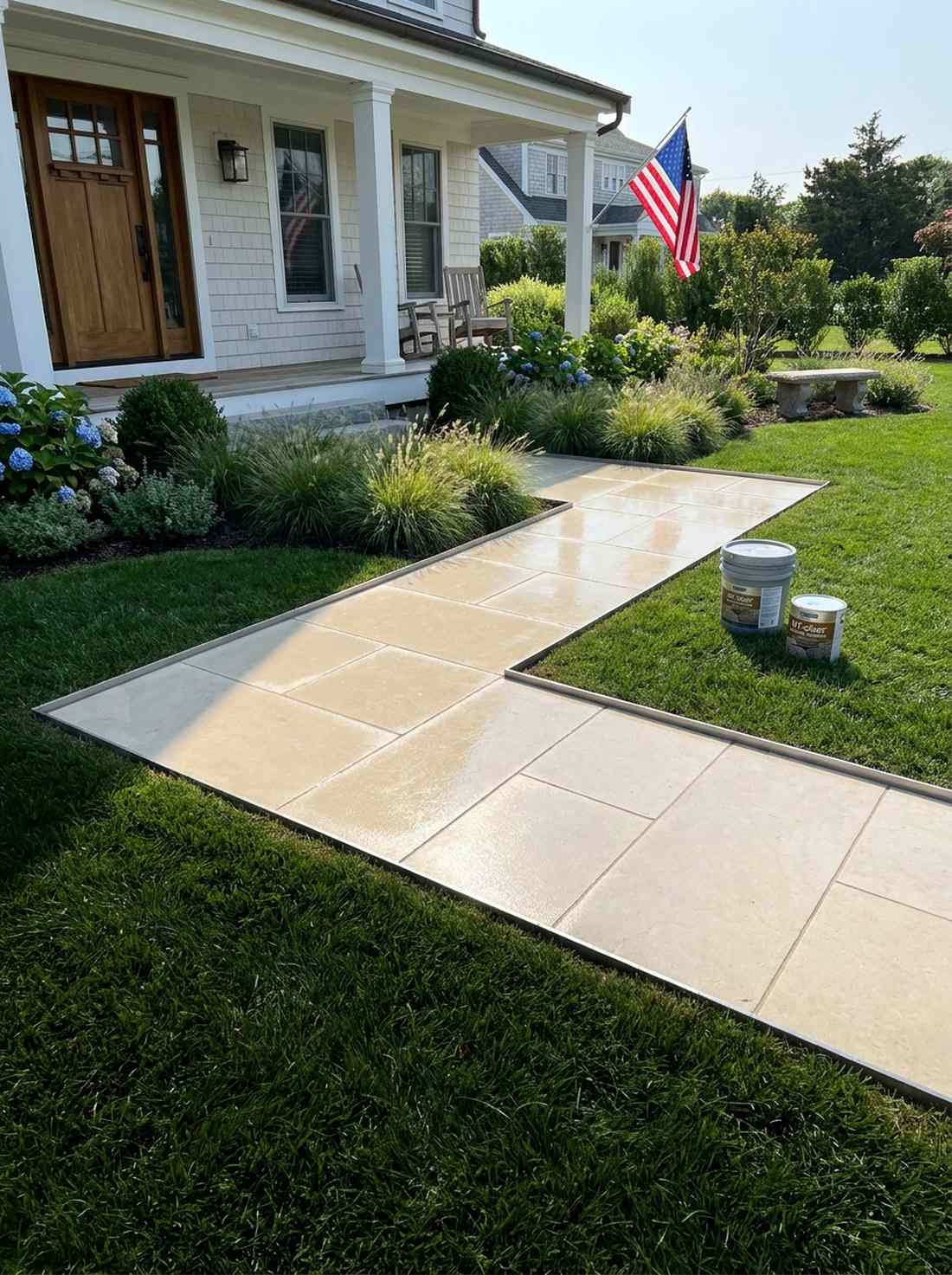 limestone walkway elegance