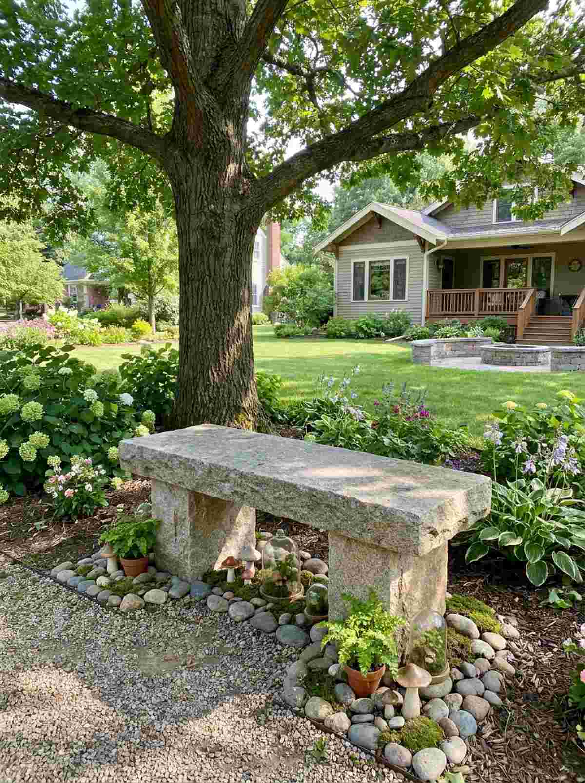 memorial stone benches