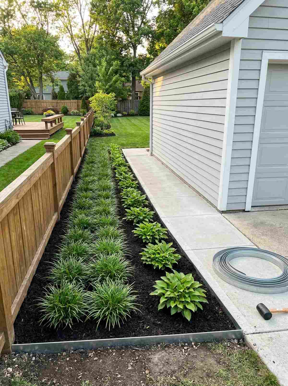 narrow pathway beds