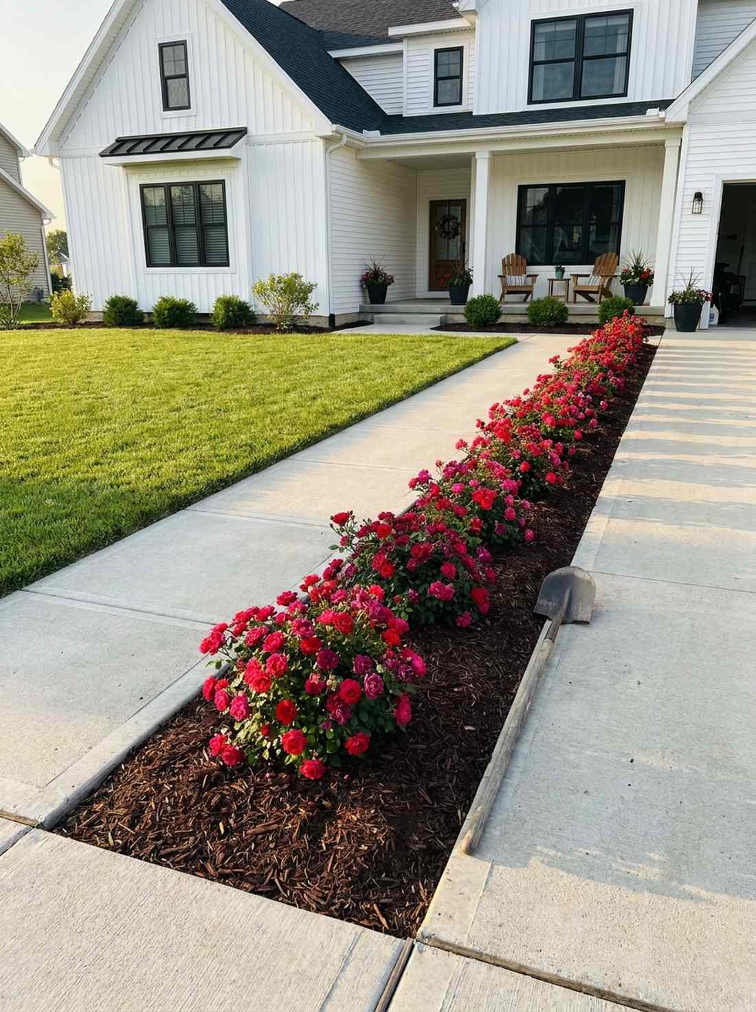 pathway border foundation bed