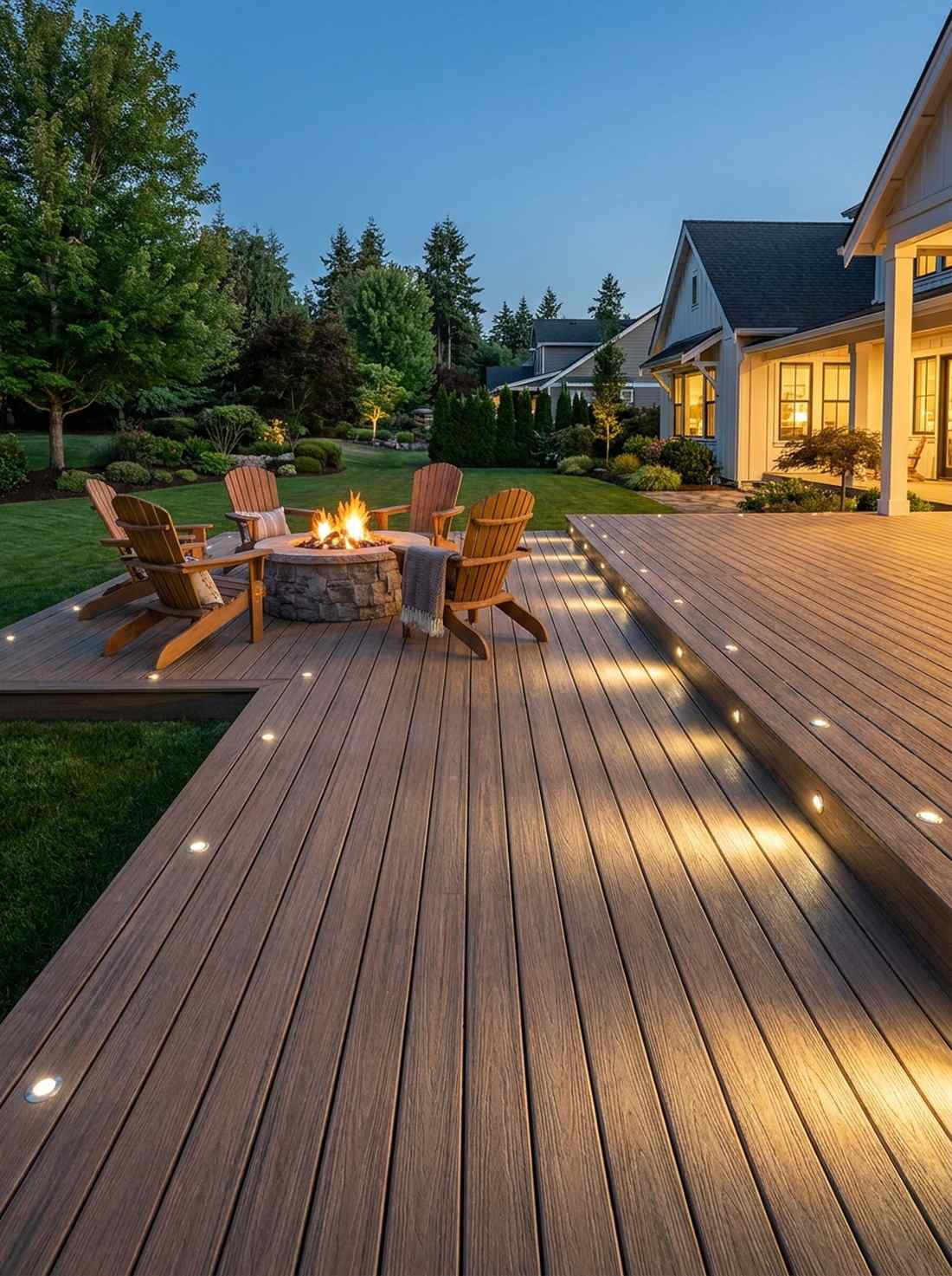 recessed deck floor lighting