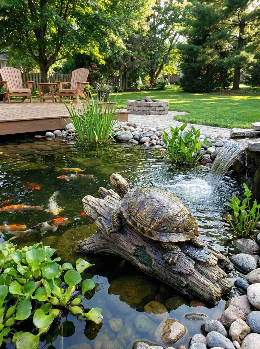 turtle on log