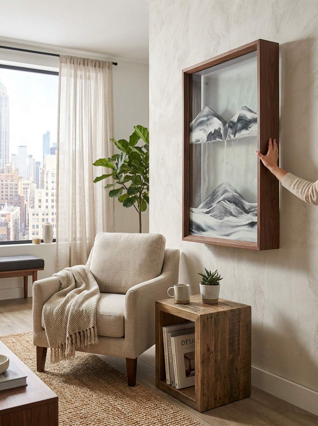 vertical wall mounted zen frame