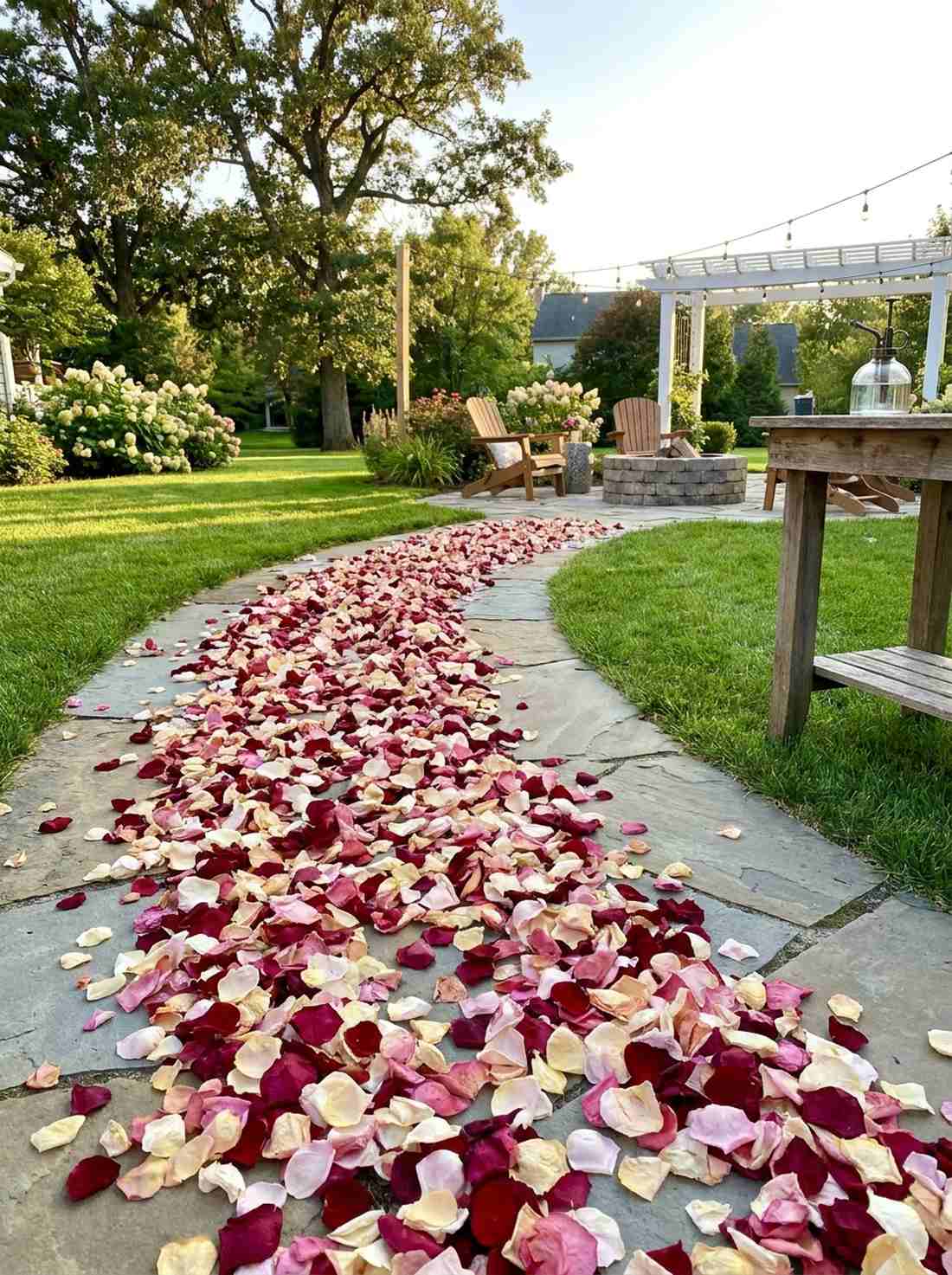 flower petal pathway scatter