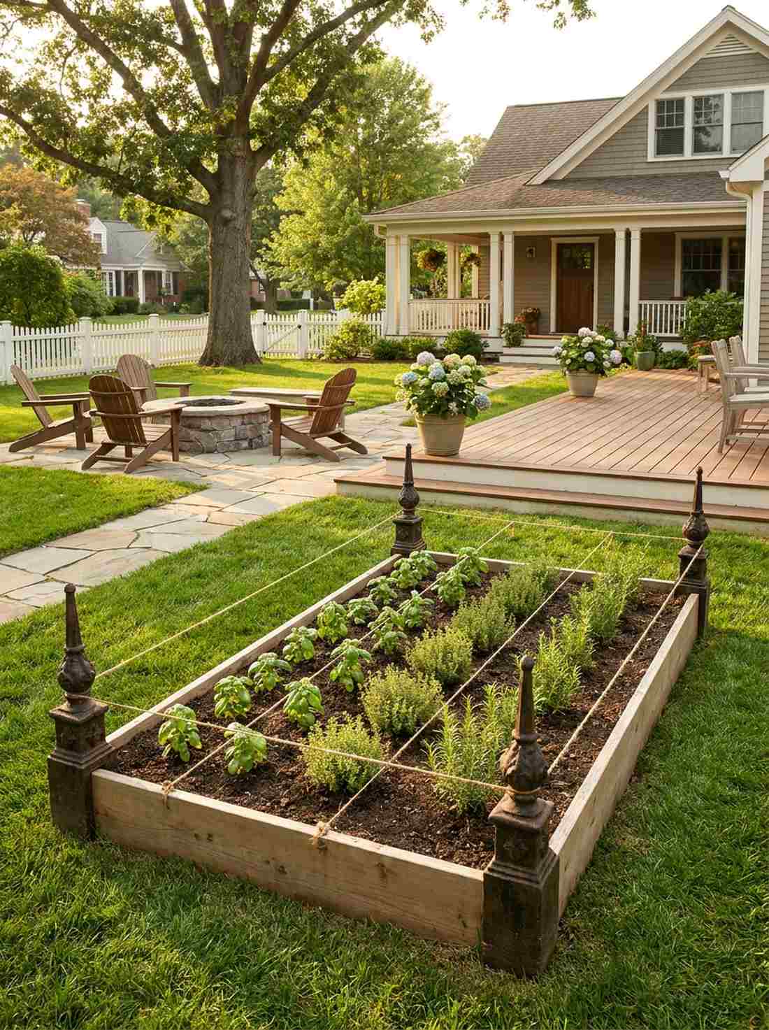 iron corner bed markers