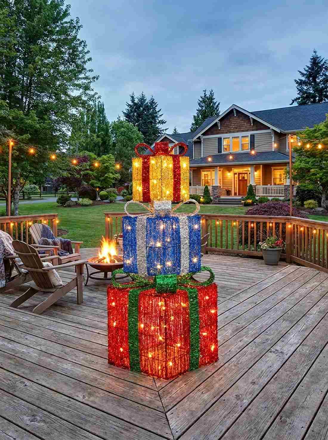 oversized gift box stack