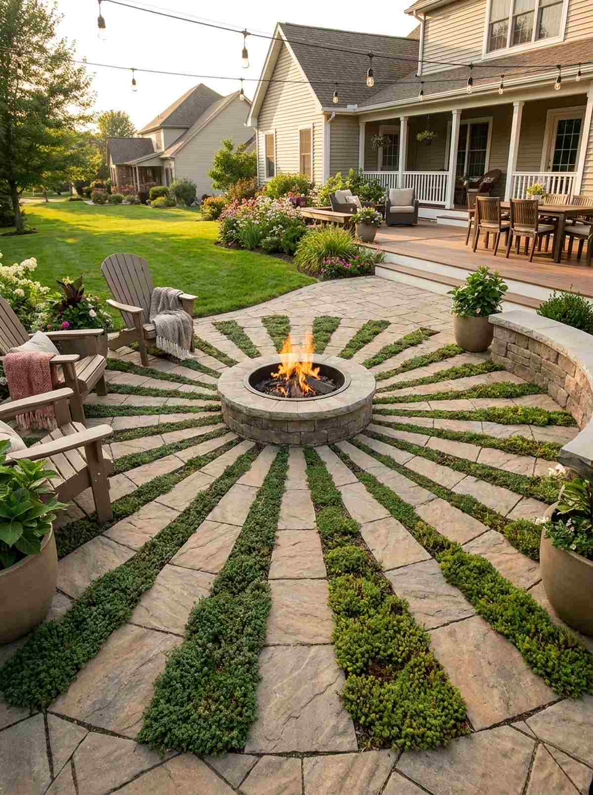 radial paver wedge zones