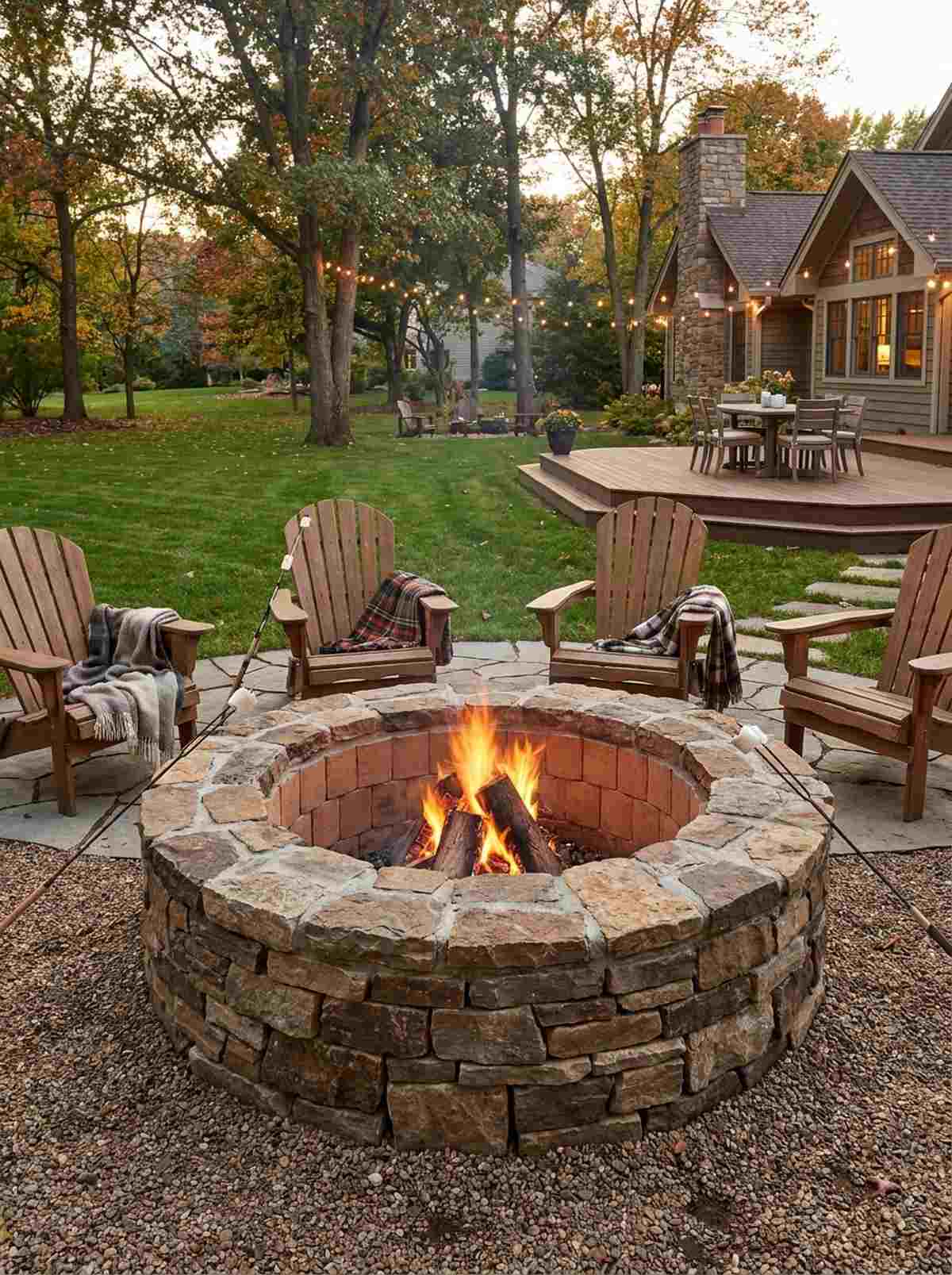 stone fire pit rings