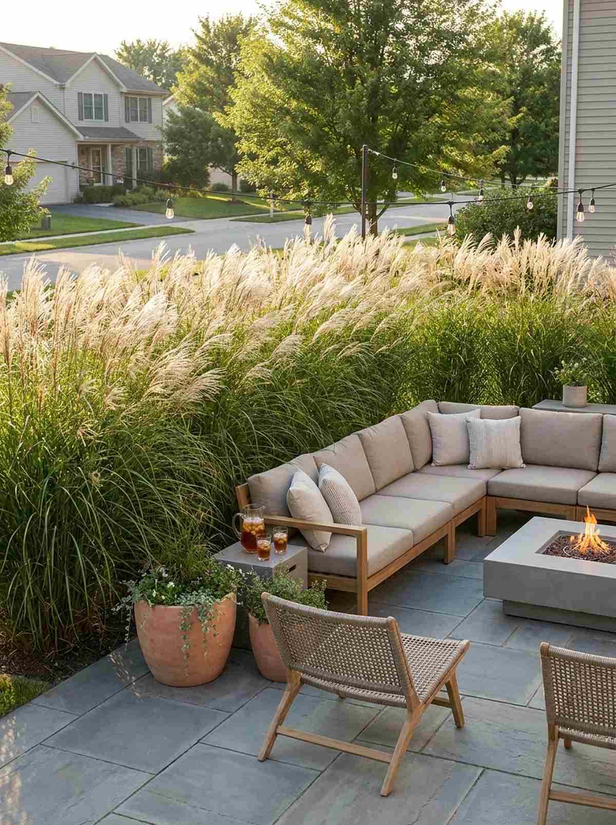 tall ornamental grass borders