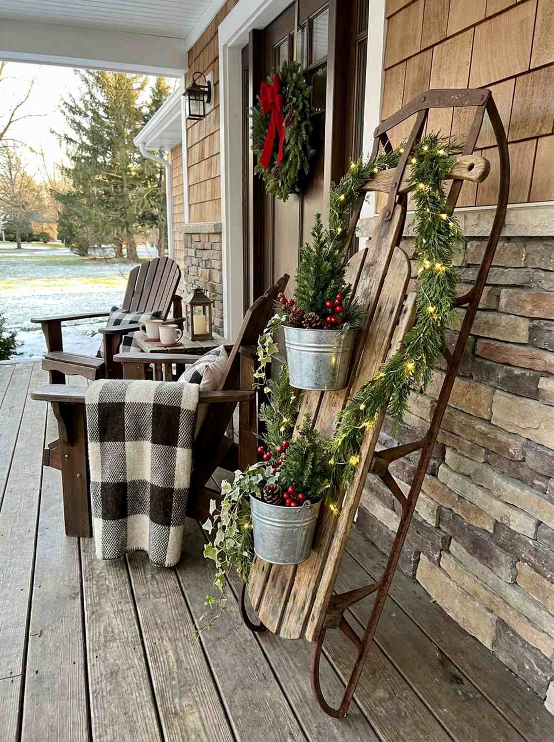 vintage sled planter bases
