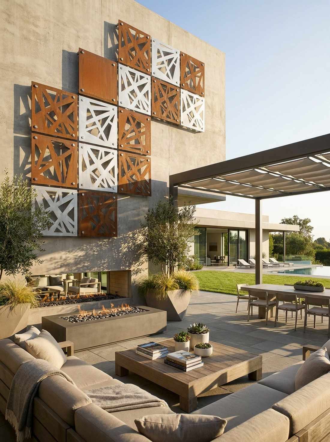 abstract geometric panel arrays