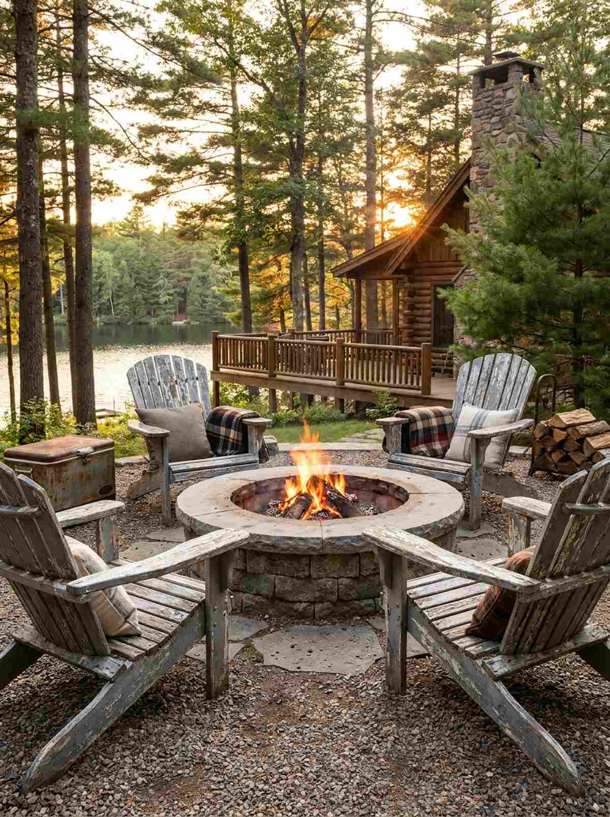 adirondack chairs distressed finish