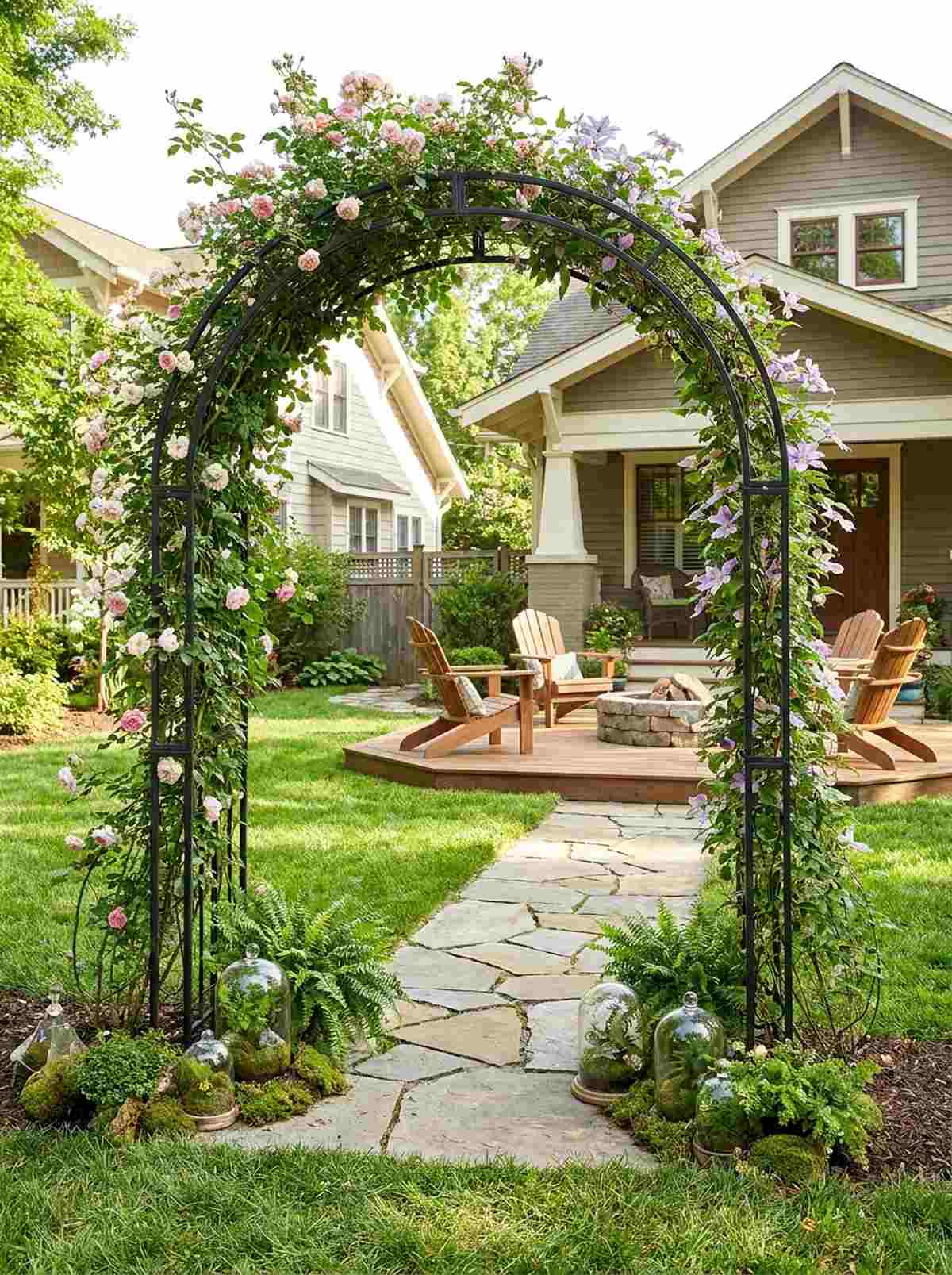 arched trellis walkways