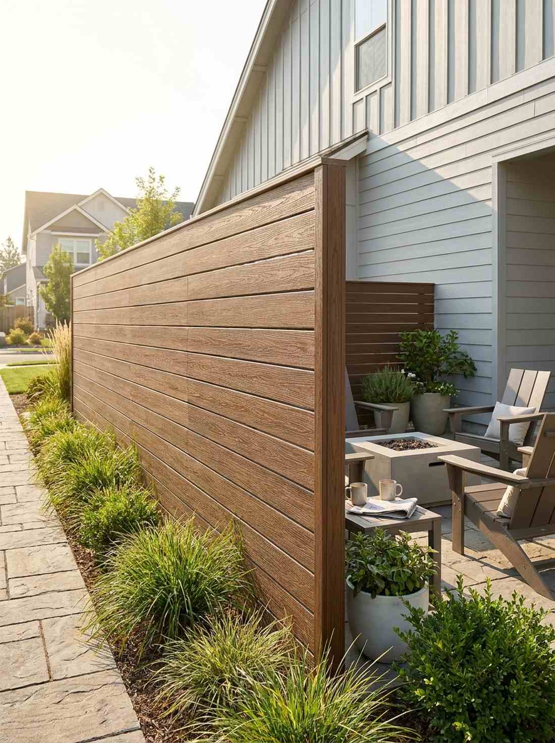 composite plank privacy screen