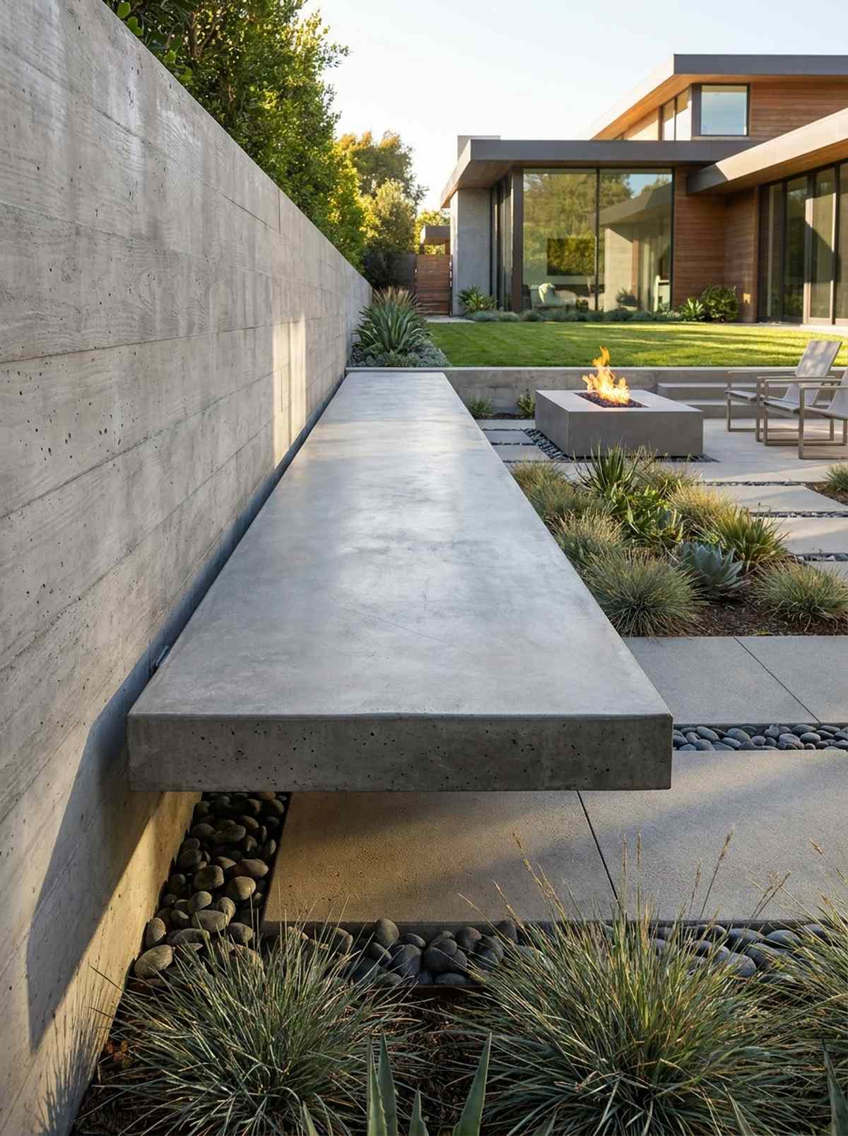 floating cantilever concrete beam