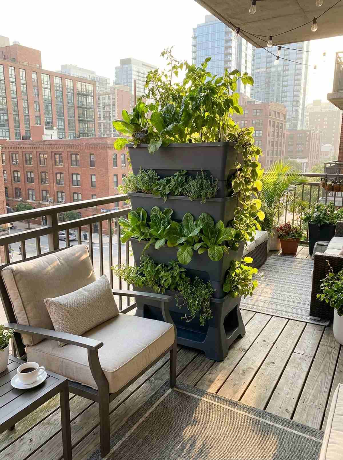 freestanding tower planter