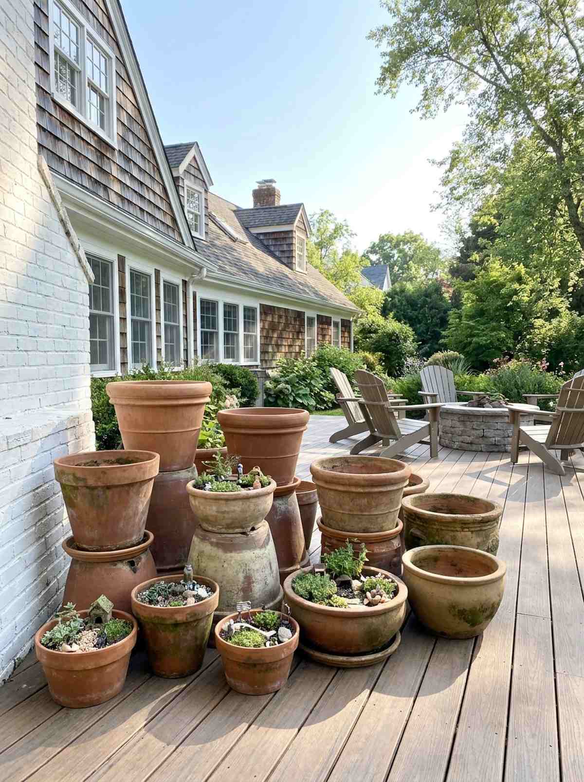 mixed size pot groupings