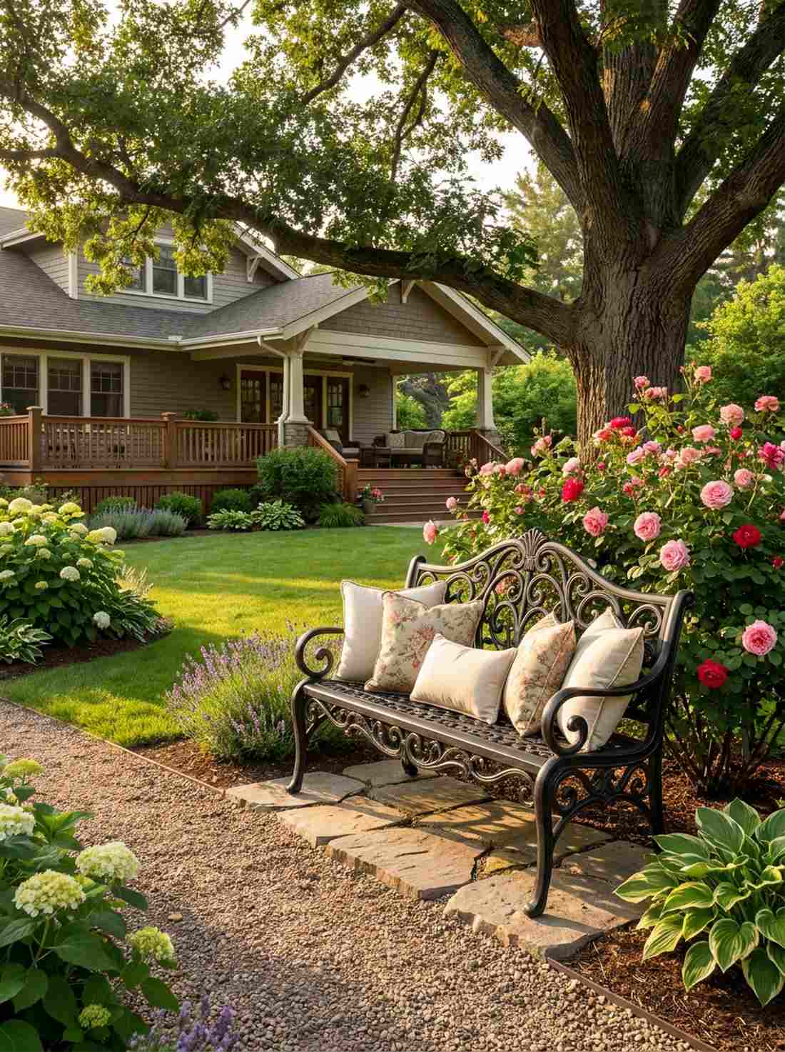 ornate scrollwork garden bench
