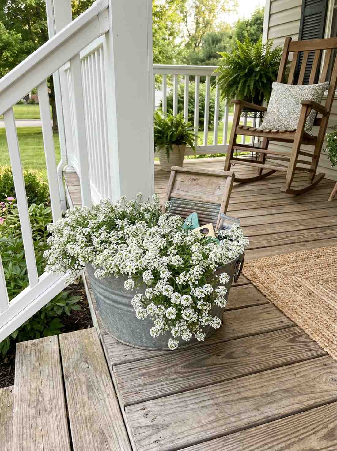 soap bubble alyssum garden