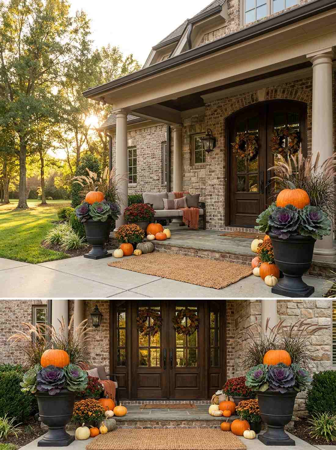 symmetrical door flanking