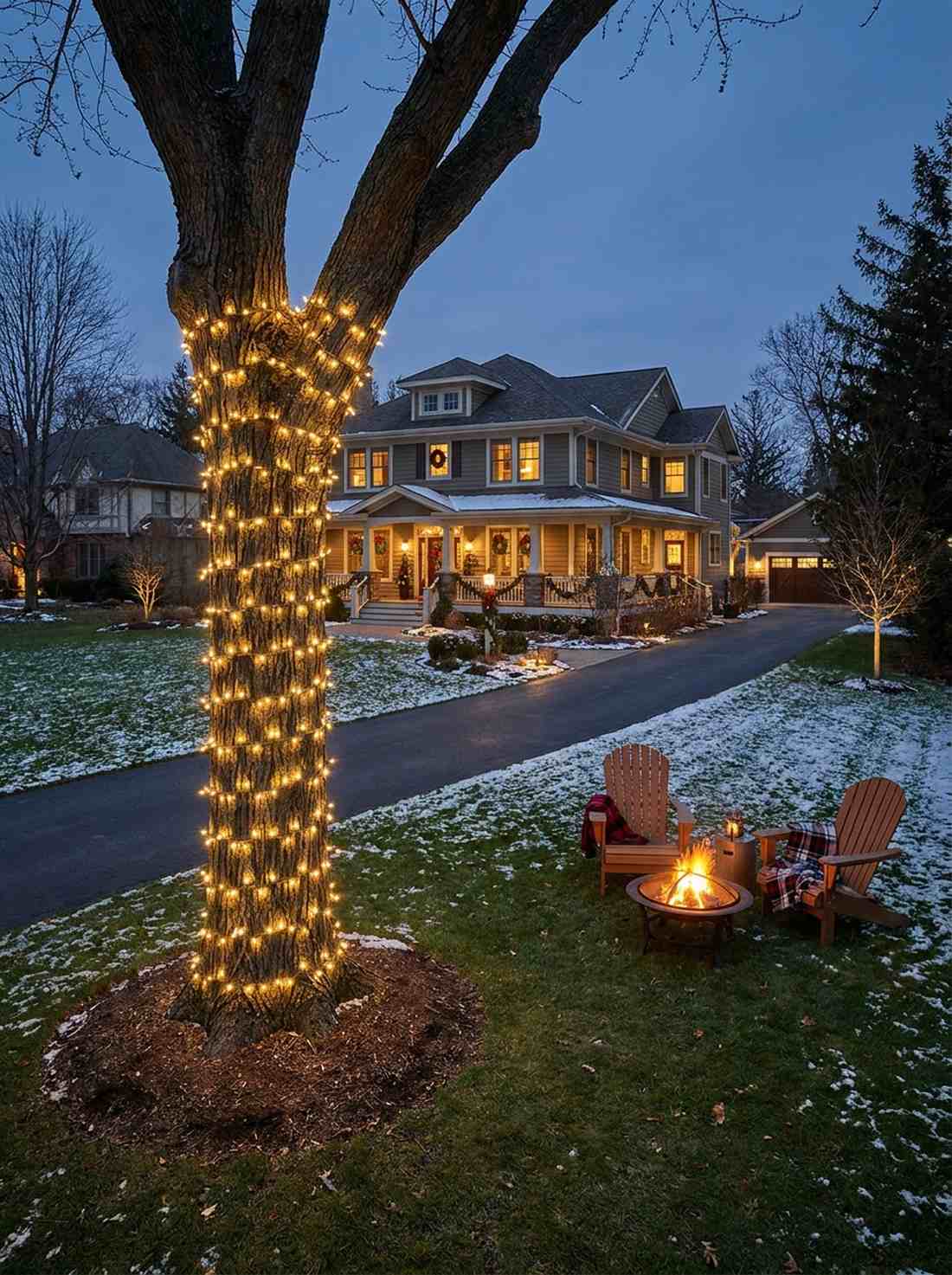 tree trunk vertical wrapping
