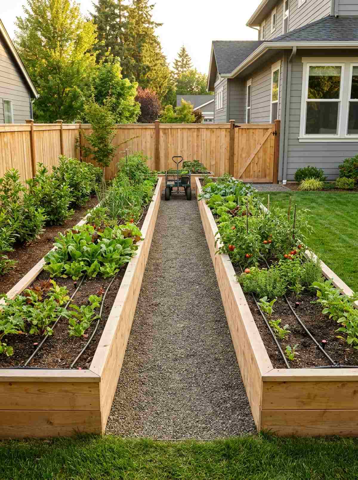 twin garden parallel beds