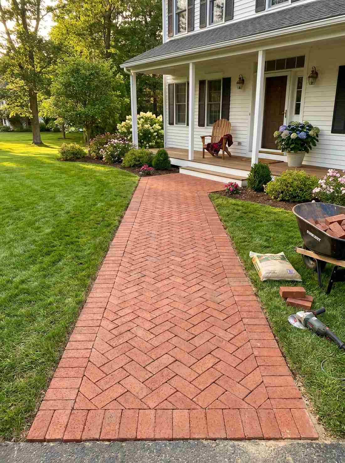 brick herringbone pattern