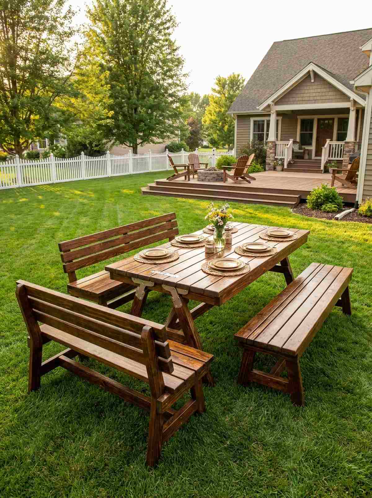 convertible bench to picnic table