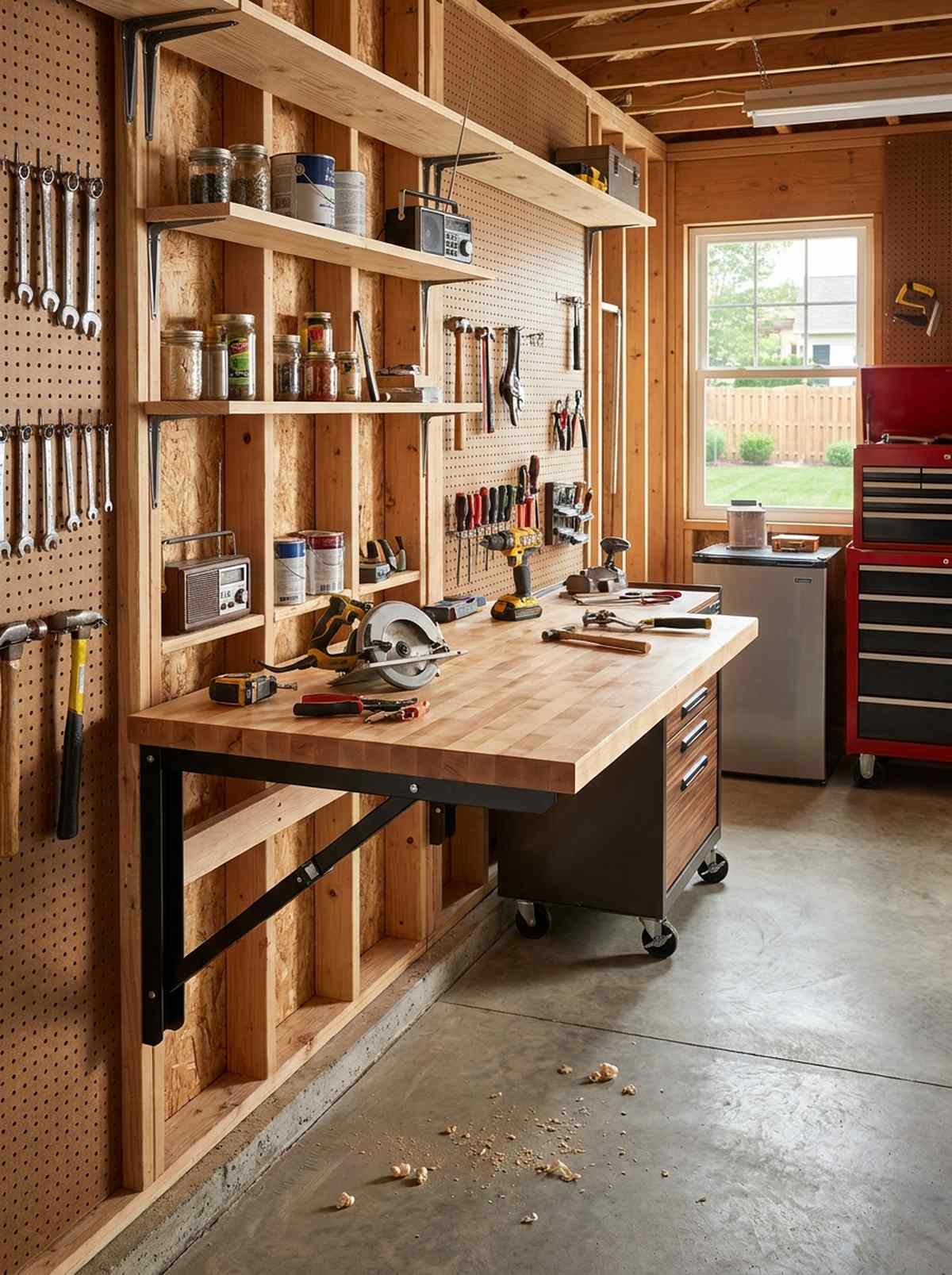 fold down work surface