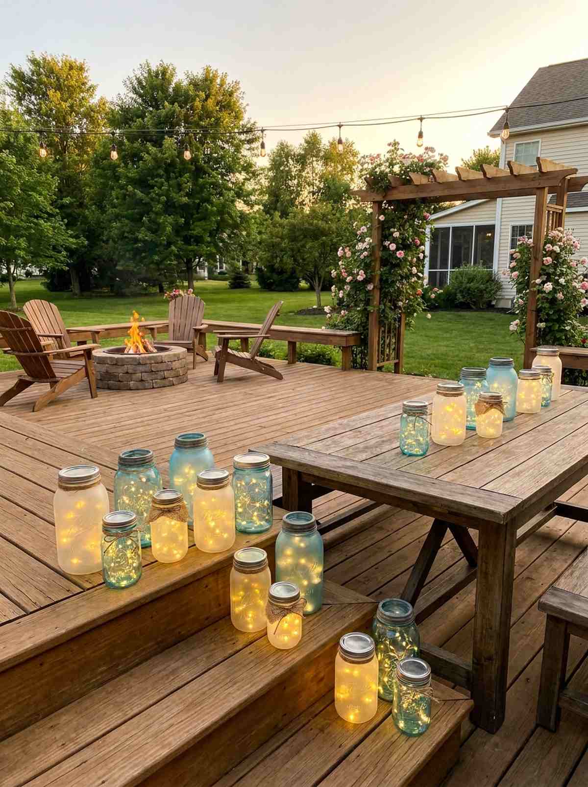 jar lantern fairy lights