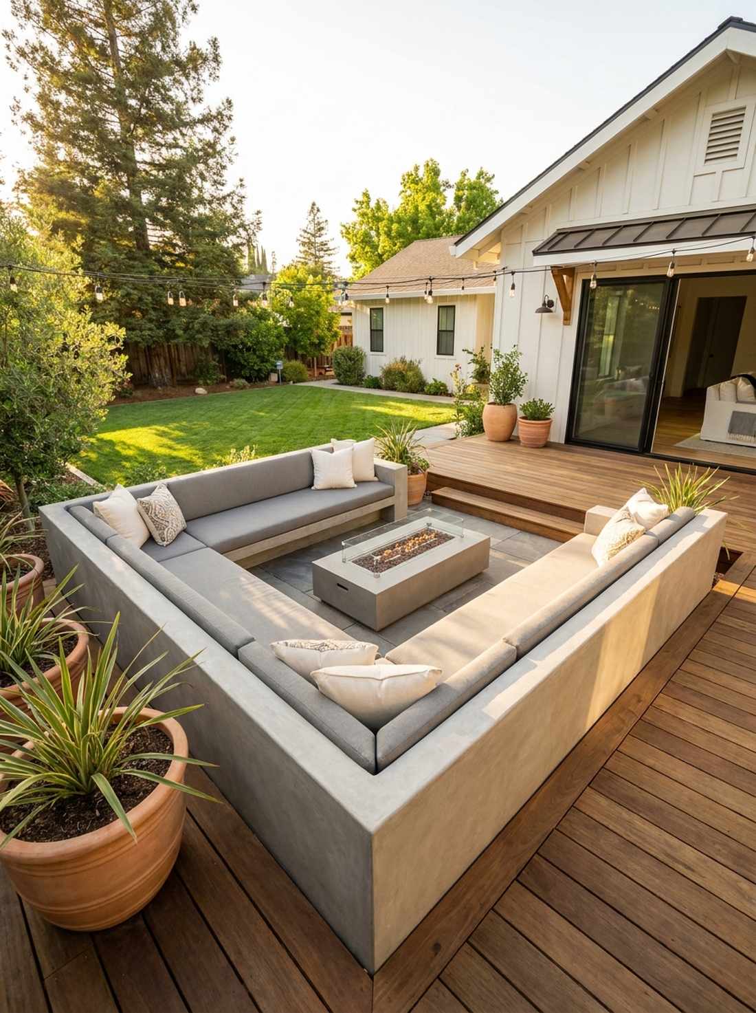 l shaped bench configuration