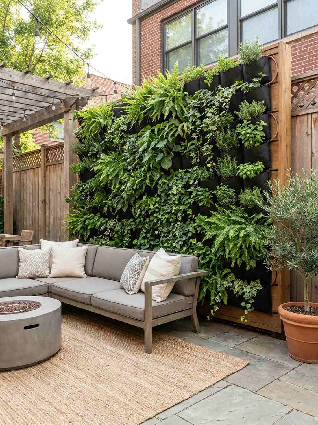 living wall with structural support