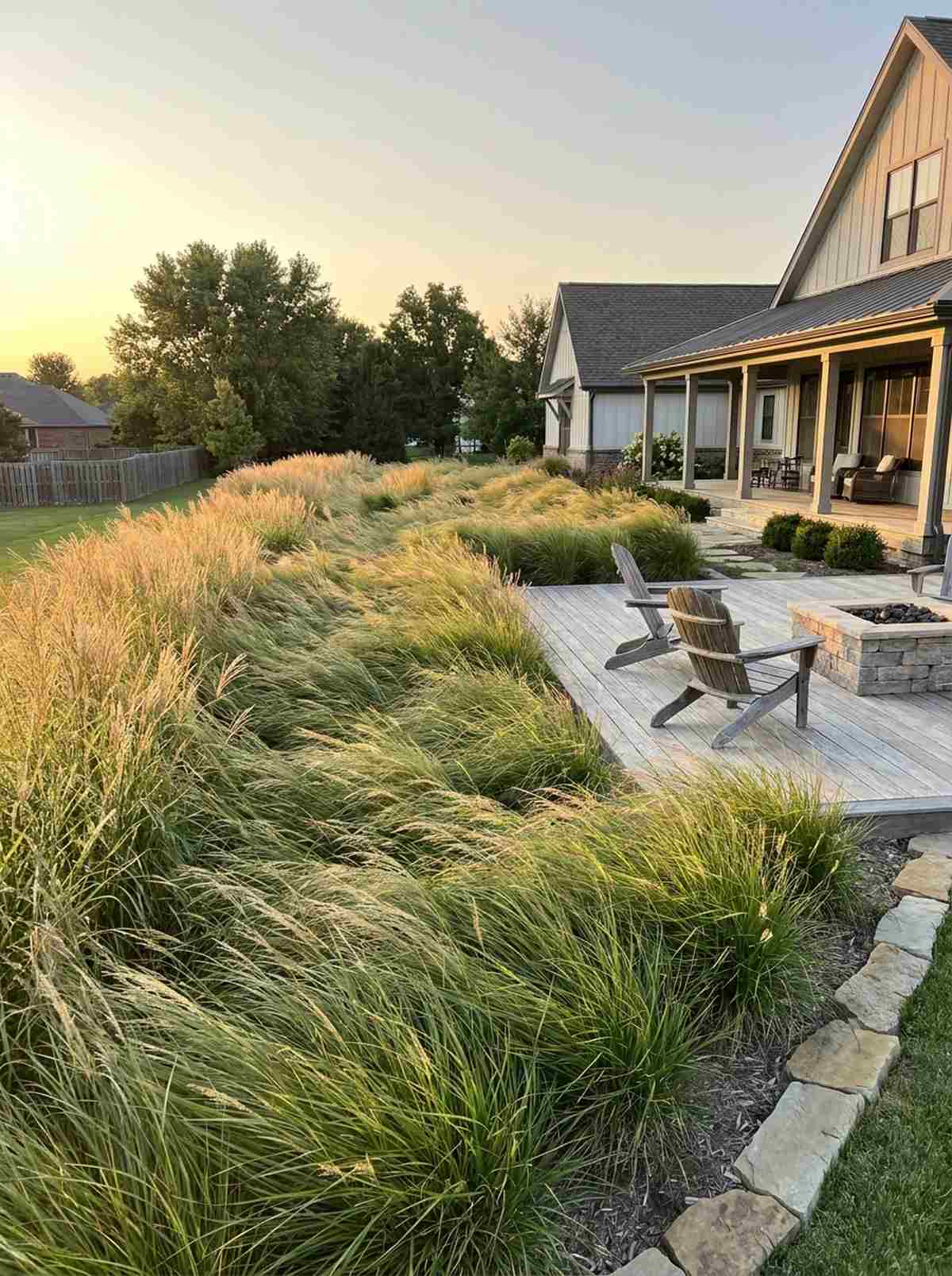 ornamental grass waves