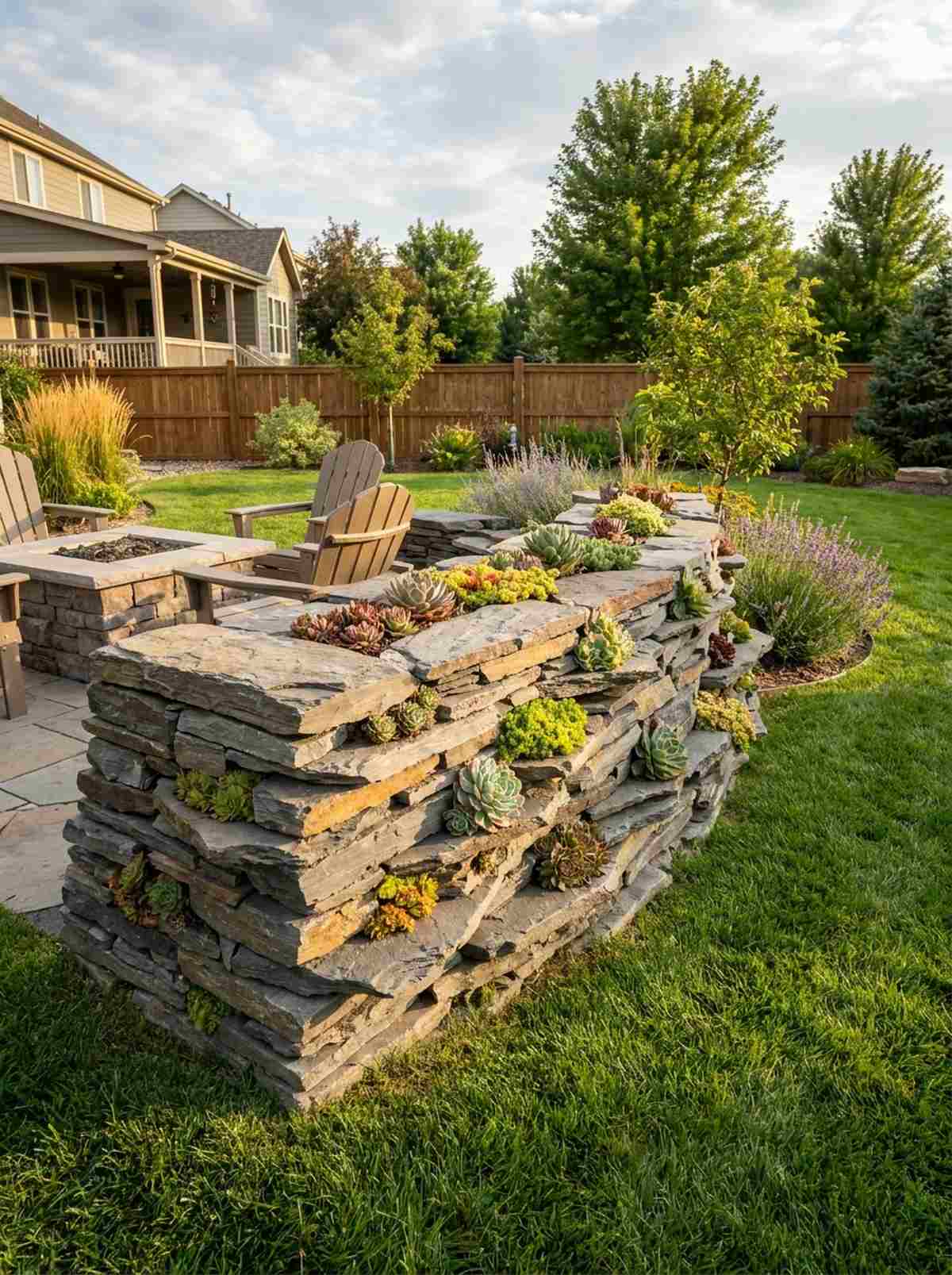 stacked slate outcropping
