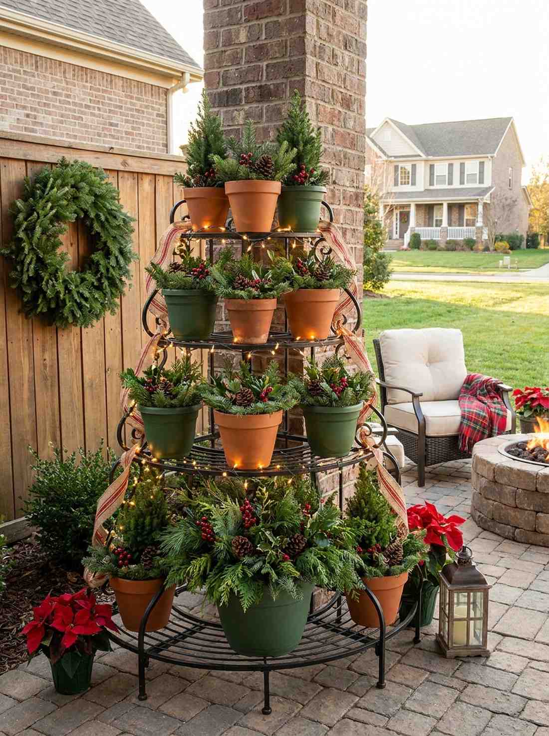 tiered plant stand arrangements