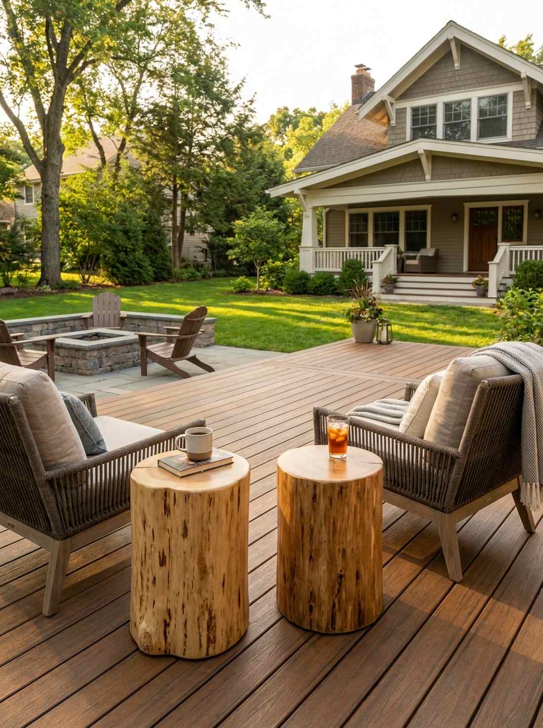 tree stump side tables