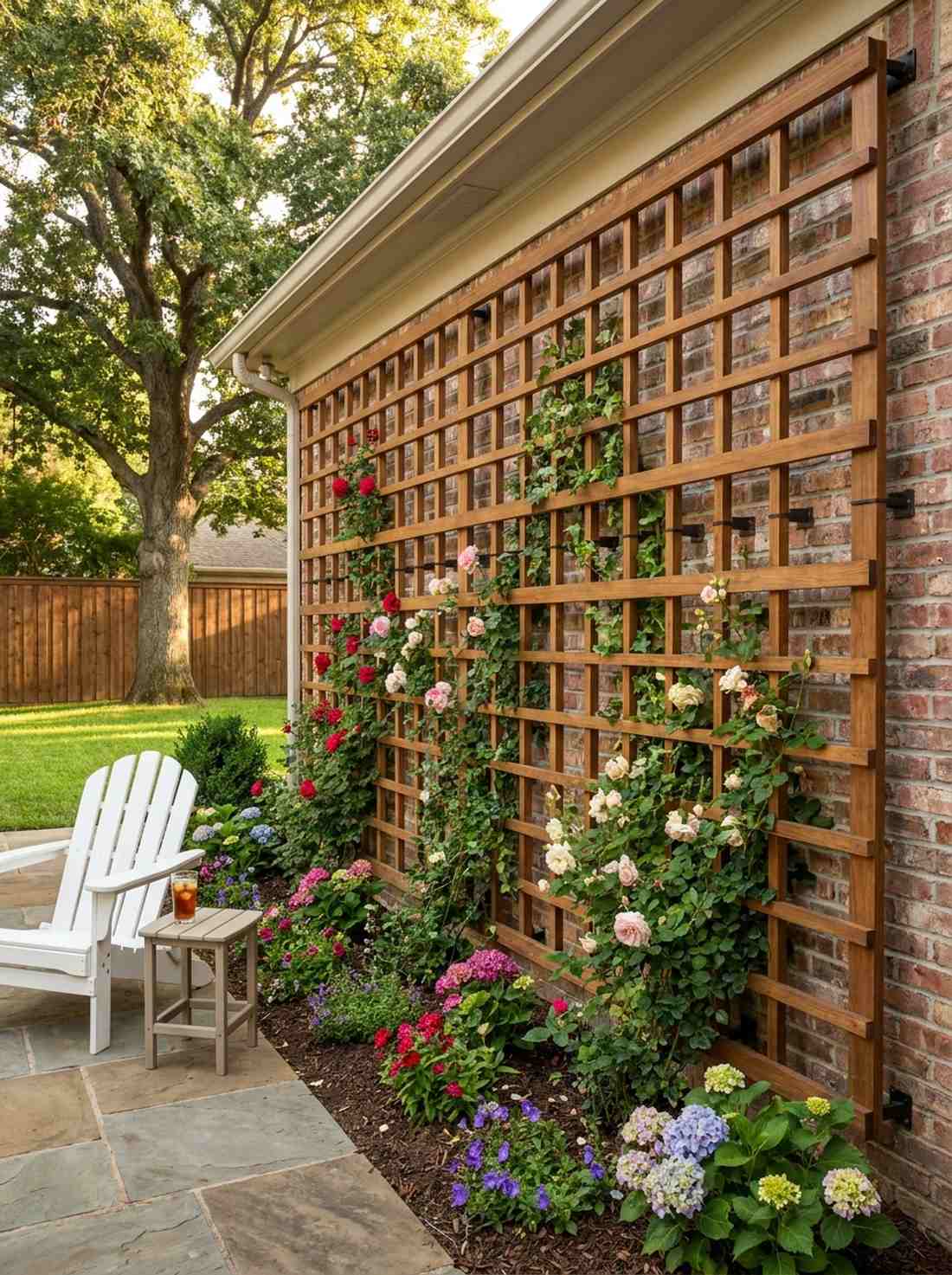 wall mounted trellis grid