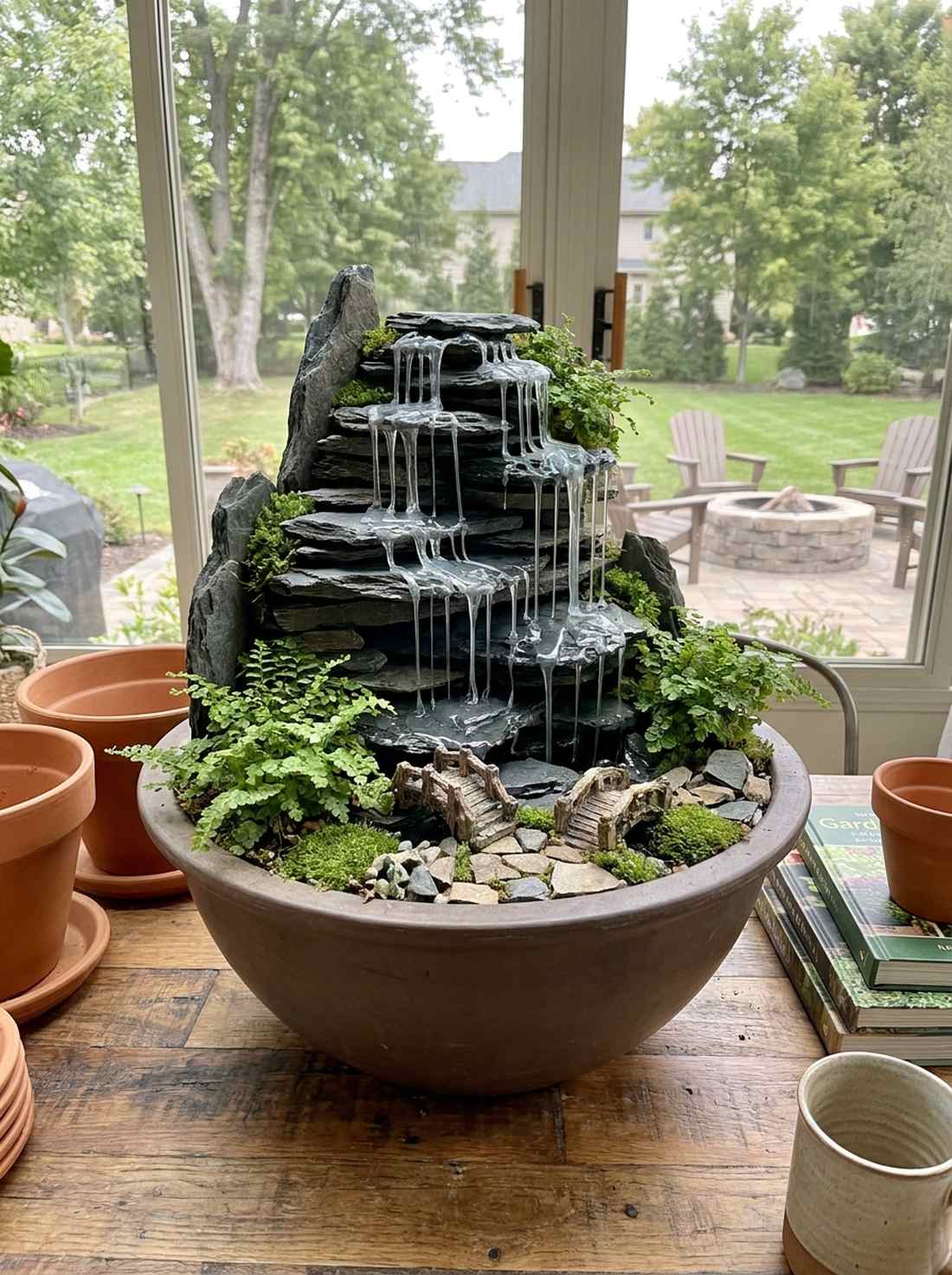 waterfall rock formation