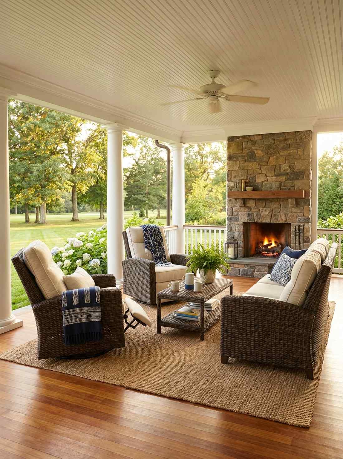 wicker conversation set
