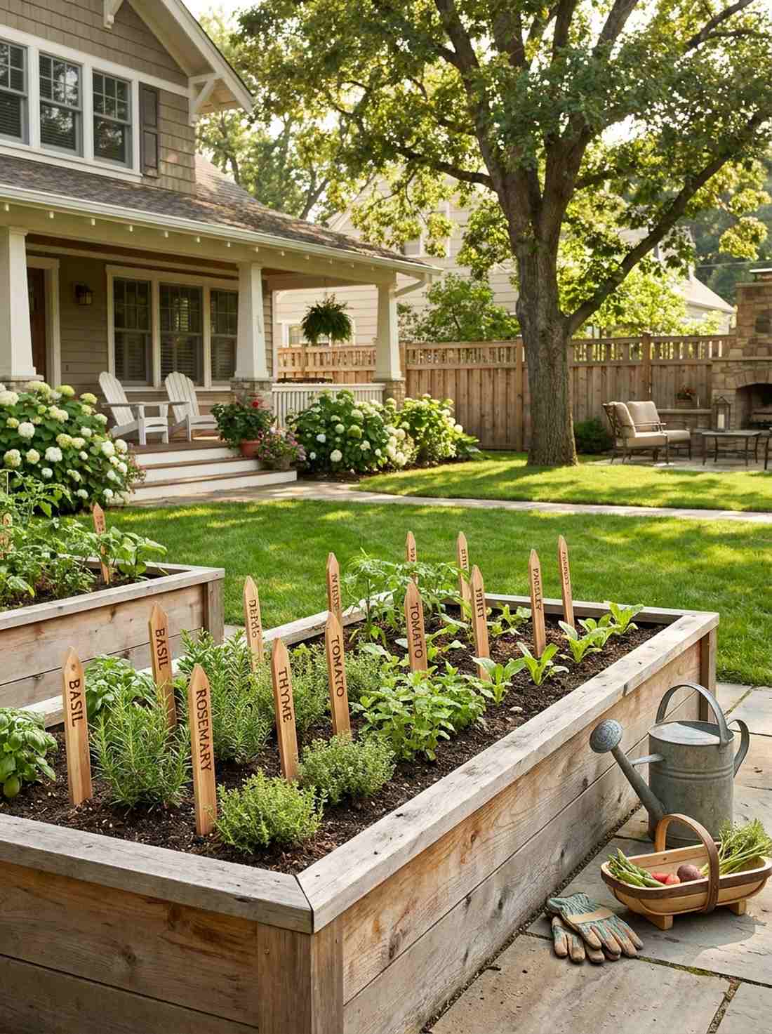 wooden plant markers
