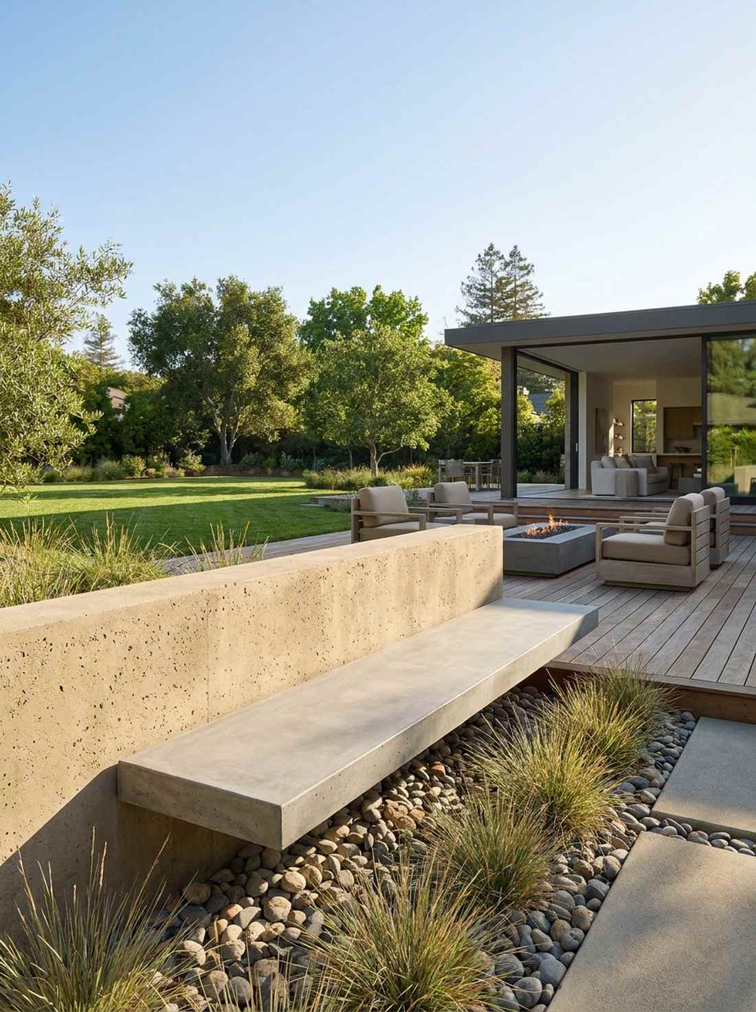 cantilever concrete benches
