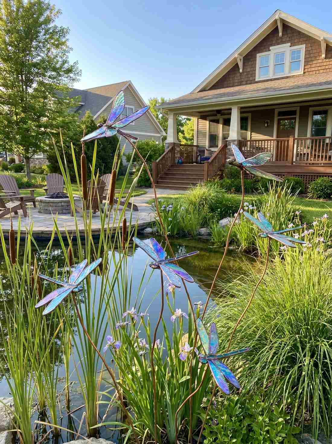dragonfly garden stakes