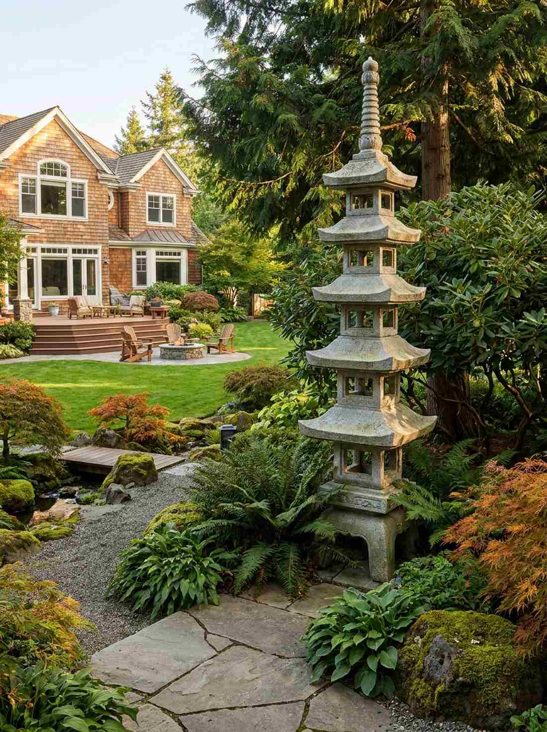 pagoda lantern grouping