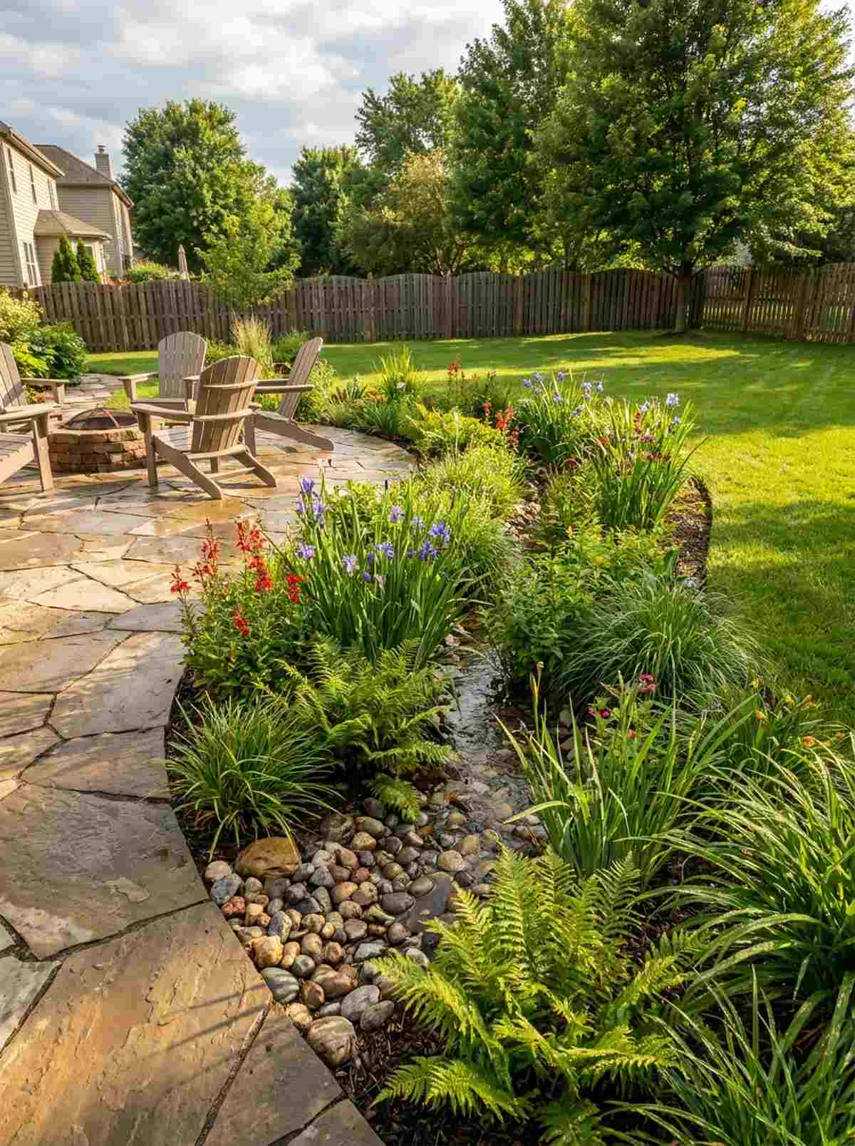 rain garden overflow zone