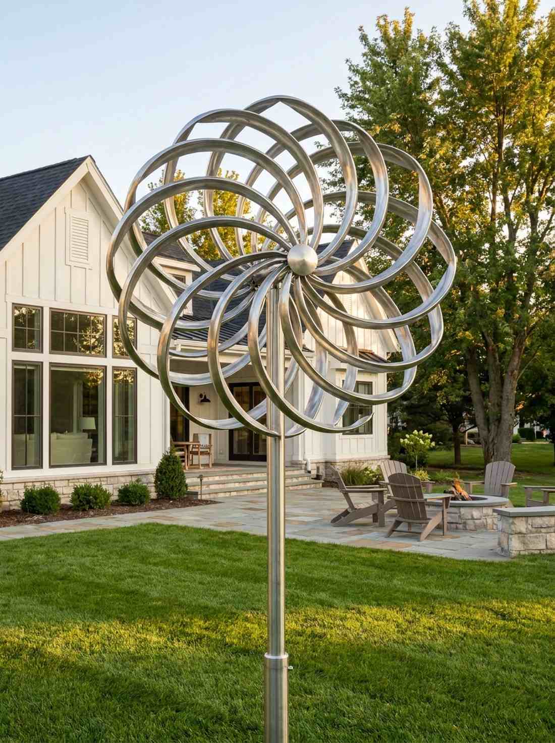 stainless steel wind sculpture