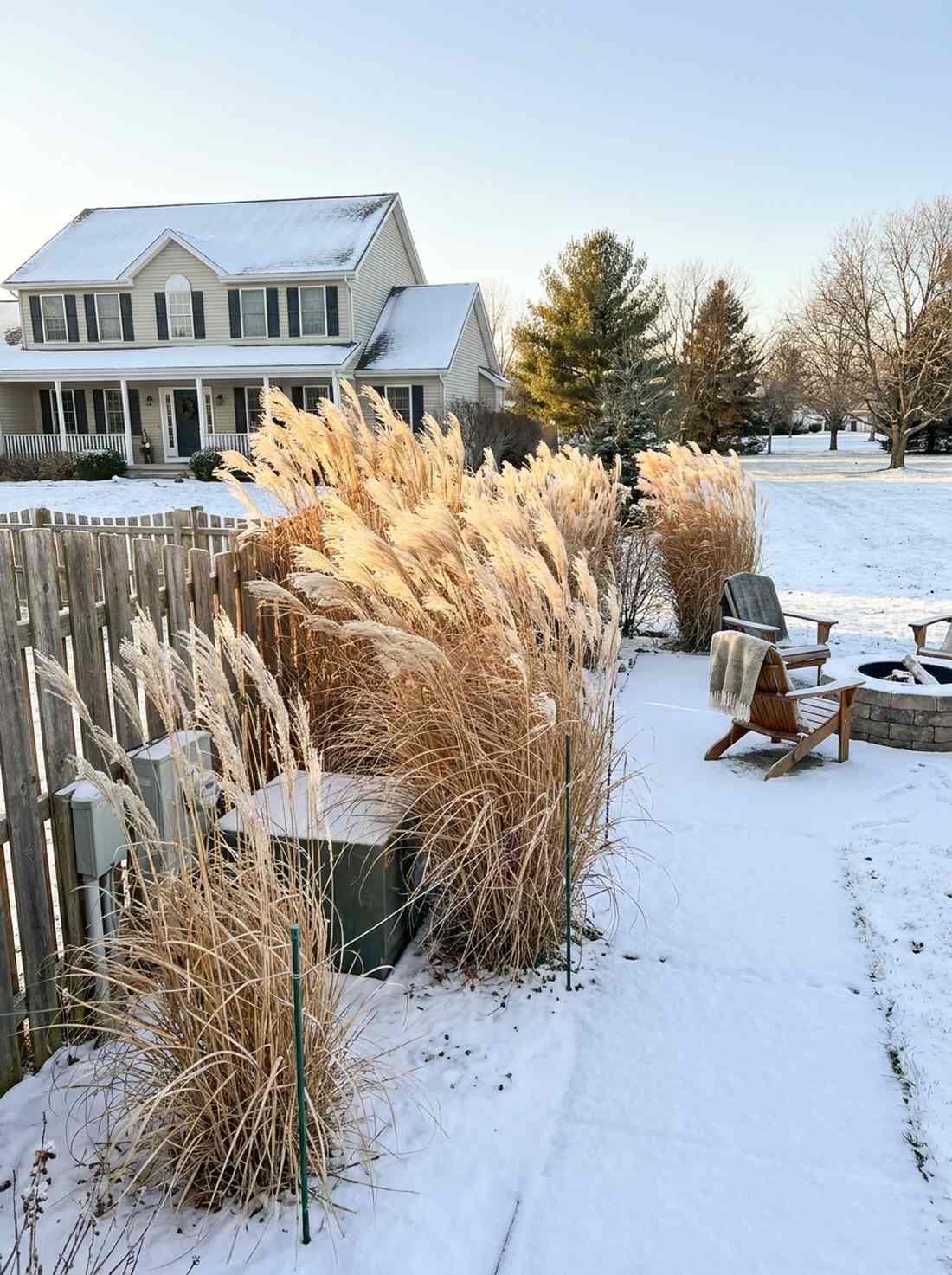 tall ornamental grass clusters